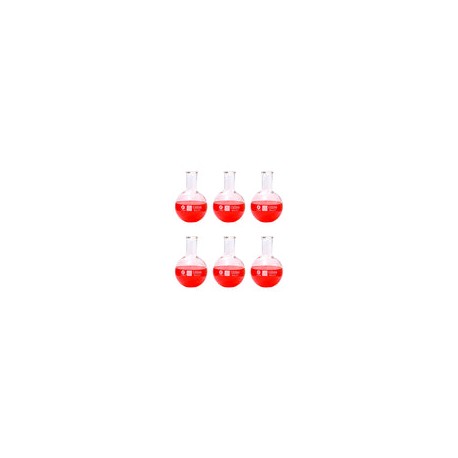 6-1111-1000 - Matraz Fondo Plano Florencia 1000 Ml Paq C/6 Jf Lhabo