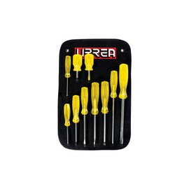 JBUD02 - Juego de 10 Destornilladores Ámbar Combinado Jbud02 Urrea