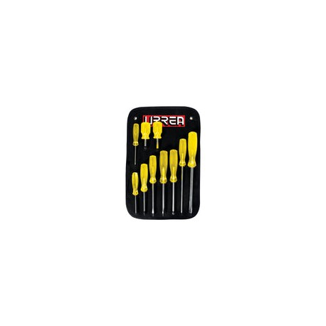JBUD02 - Juego de 10 Destornilladores Ámbar Combinado Jbud02 Urrea