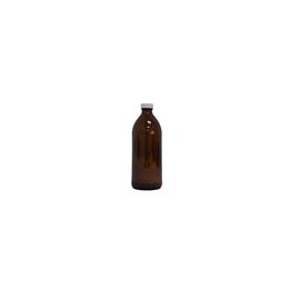 BA500ML - Botella Ámbar Vidrio 500 Ml con Tapa Blanca Ba500ml Qec