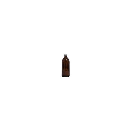 BA500ML - Botella Ámbar Vidrio 500 Ml con Tapa Blanca Ba500ml Qec