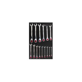 CH313 - Juego 15 Llaves Comb Matraca Métrico Industrial Ch313 Urrea