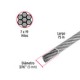 44223 - Cable Acero Recubierto 3/16 7x19 Hilos 75 Mt 44223 Fiero